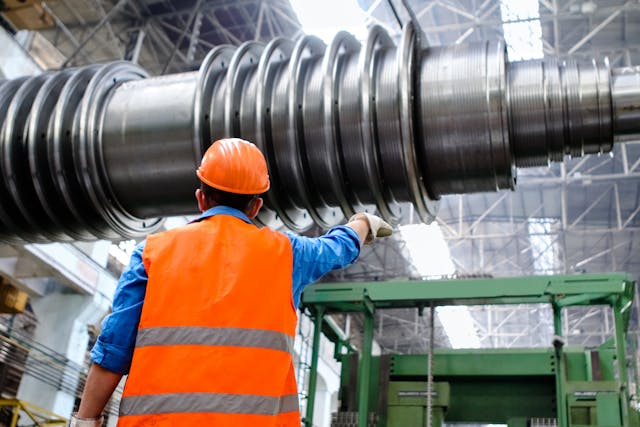 Industrial shot blasting machine used for cleaning and surface preparation of metal components