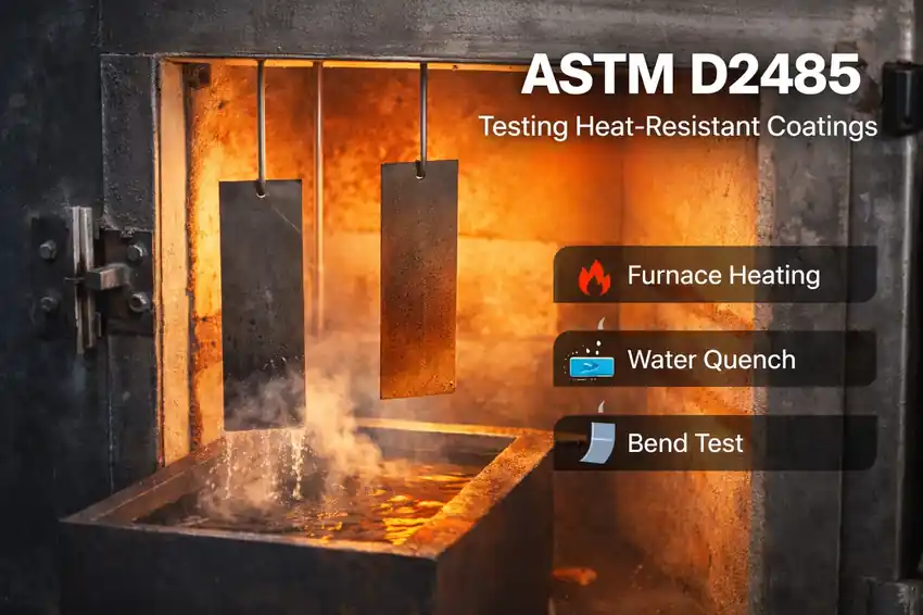 ASTM D2485 high temperature coating test using furnace and water quench method